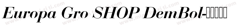 Europa Gro SHOP DemBol字体转换